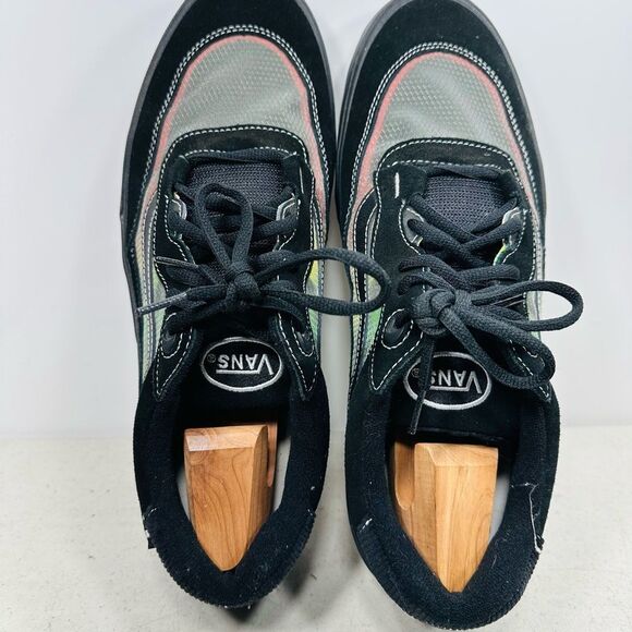 VANS~Wayvee Skateboard Shoes~Mens Size 13~Black Asphalt/Red/Green/Yellow - Picture 6 of 8